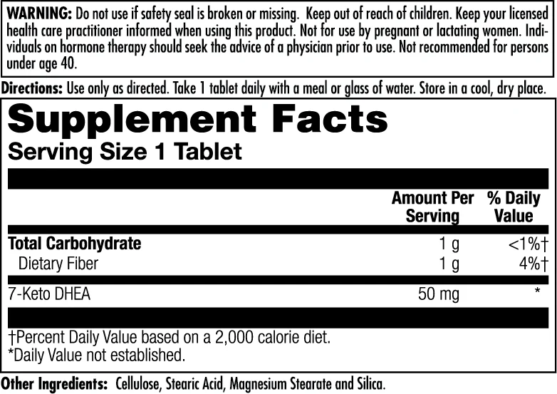 7-Keto DHEA Tablets 50mg - Image 2