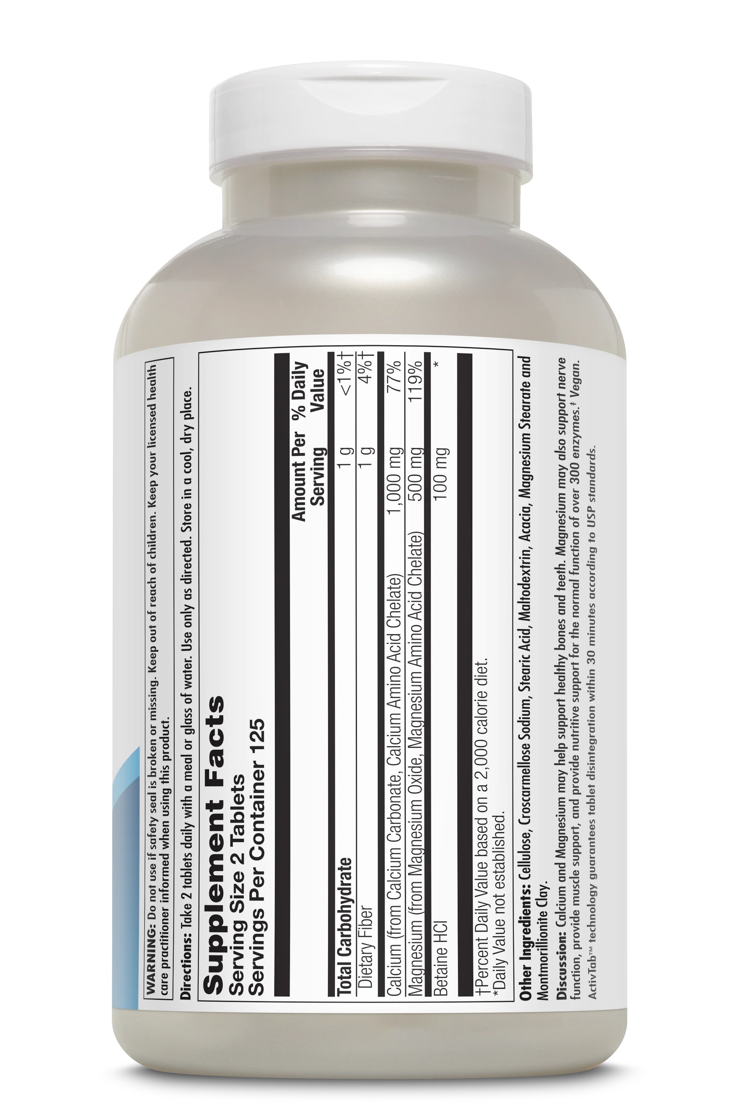 Extra Strength Calcium + Magnesium Tablets - Image 3