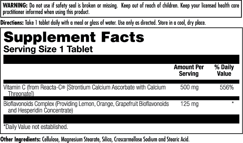 Reacta-C® with Bioflavonoids Tablets 500 mg - Image 4