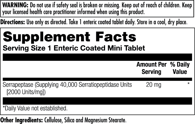 Serrapeptase Tablets 20 mg - Image 3
