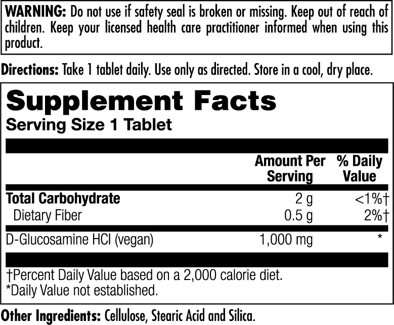 100% Vegetarian Glucosamine Tablets - Image 2