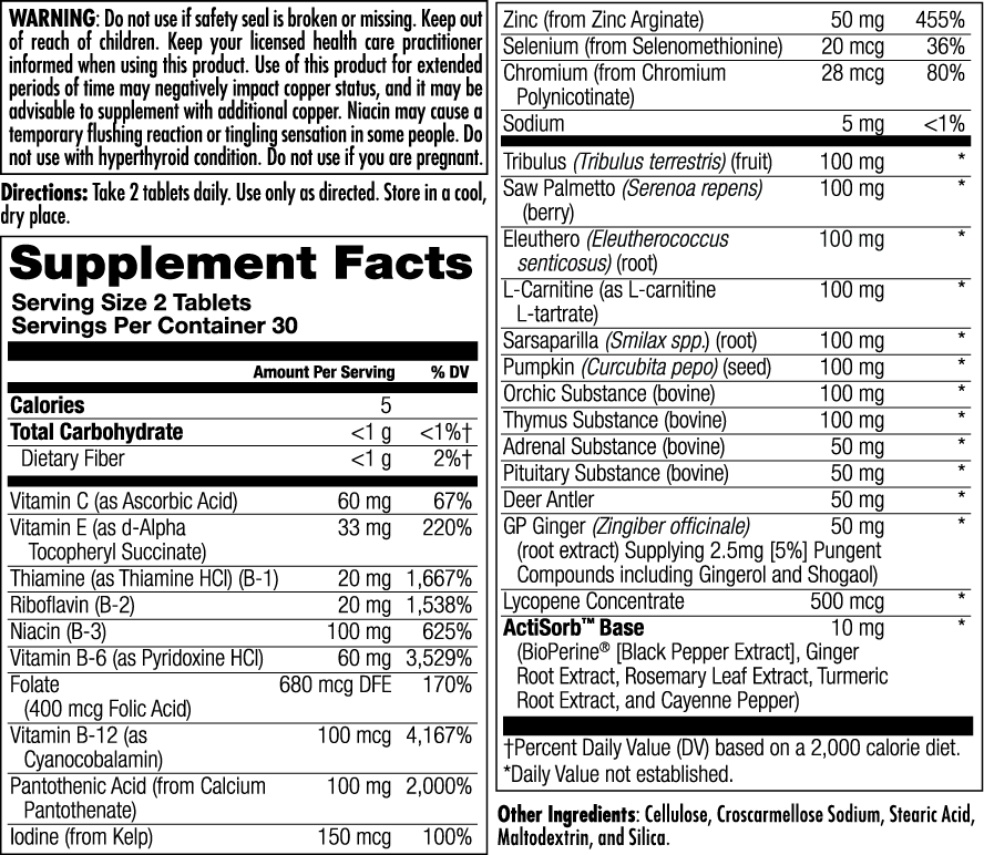 Virility for Men™ Clinical Lifesyles™ Tablets - Image 3
